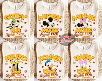 Retro 90s Disney Mickey And Friends Original Shirt, Disney Mickey Head Shirt, Disney Mickey 1928, Disney Family Shirt, Magic Kingdom Shirt