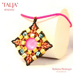 Schema Tutorial Ciondolo 'Talja' con Miyuki Tila, Superduo e Rivoli