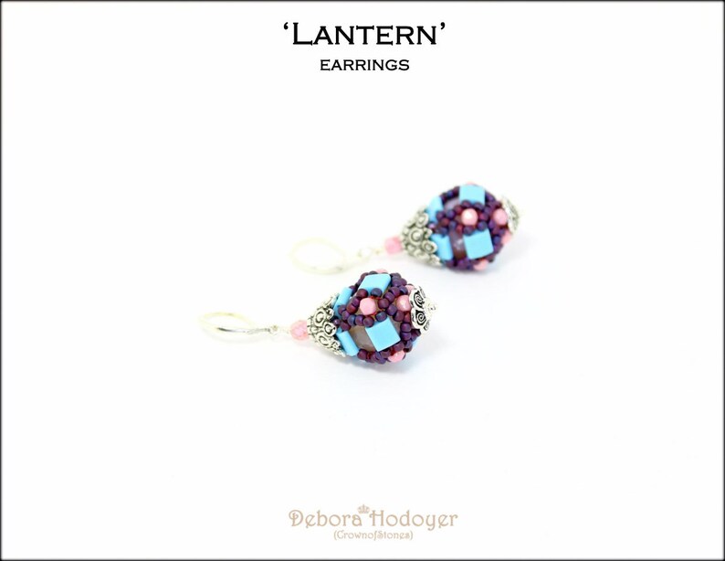 Bead Pattern Beaded Earrings Lantern Earrings Made With Miyuki Etsy