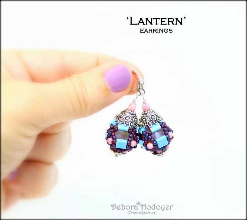 Bead Pattern Beaded Earrings Lantern Earrings Made With Miyuki Etsy