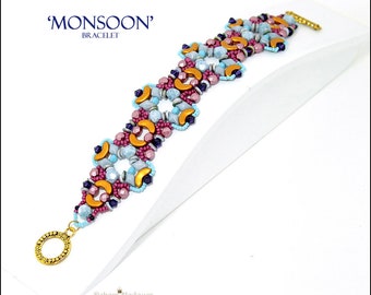 Pulsera con cuentas Monzón hecha con cuentas, esmalte al fuego, Arcos par Puca