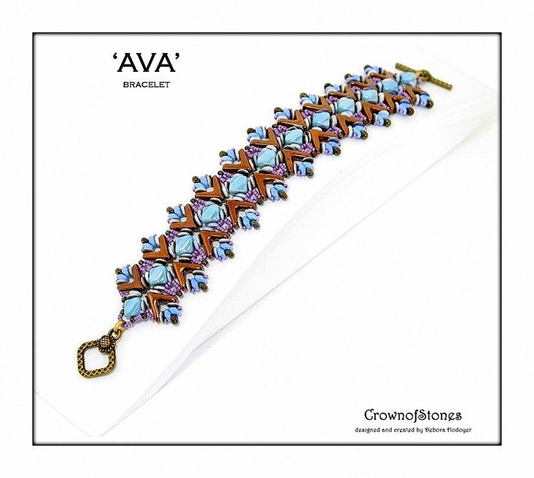 AVA Bracelet Pattern Made With AVA Beads Silky Beads O Etsy