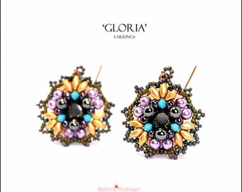 Schema PDF Tutorial Orecchini "Gloria" con Swarovski e Superduo PREZZO SPECIALE