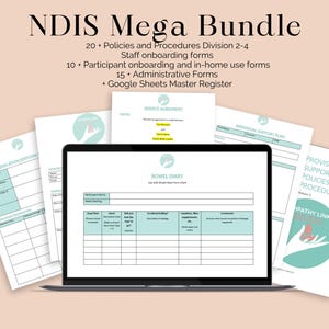 NDIS Mega Compliance & Operations Bundle | Editable Documents for Providers | Policies, Forms, Templates + Registers