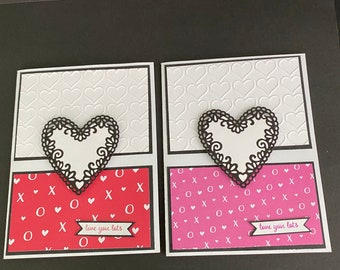 Lacy Heart Valentine Card With Envelope