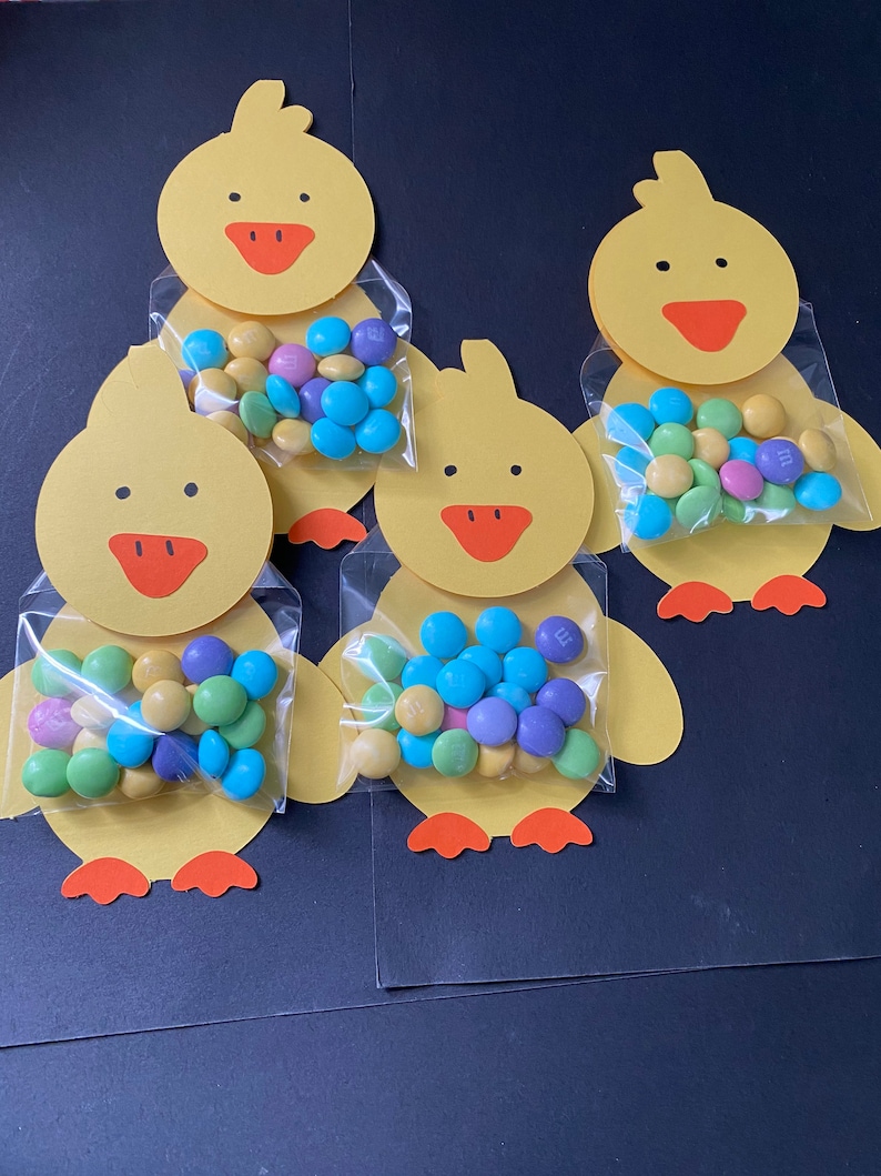 Set of 4 Easter/Spring Chick Candy Holders image 1