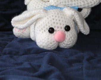 Crocheted Plush Bunny Purse