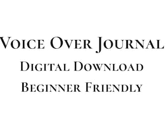 Voice Over Journal, Audition Log, Practice Planner (Digital Download)