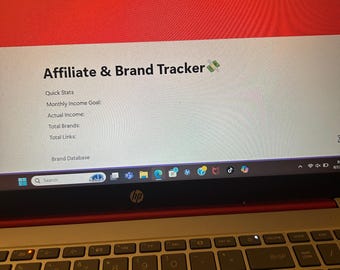Affiliate & Brand Tracker | Notion Template for Content Creators, Bloggers | Digital Download