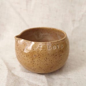 The “I Love You So Matcha” Ceramic Matcha Bowl - Butterscotch, Matcha Whisking Bowl