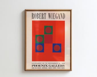 Printable Vintage 1966 Art Exhibition Print – High‑Resolution Digital Download, Retro Wall Decor