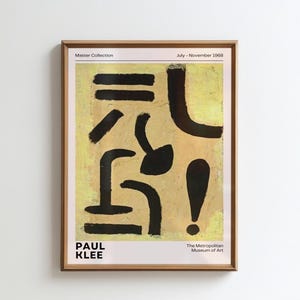 Paul Klee Exhibition Poster Print | Vintage Bauhaus Wall Art | Abstract Modernist Digital Download | Metropolitan Museum of Art 1968