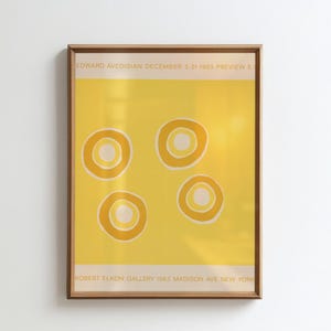 Vintage Art Exhibition Poster High-Resolution Digital Download | Mid-Century Modern Wall Art | Abstract Poster Retro Gallery Print