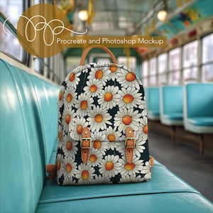 Procreate and Photoshop Mock Up for backpack, tote, product display, advertising, digital download, back pack, sublimation, digital download