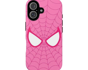 Funda de Spiderman para teléfono, bonita y resistente funda rosa para niños, accesorios con personajes de dibujos animados, regalos tecnológicos divertidos, carcasa duradera para móvil.