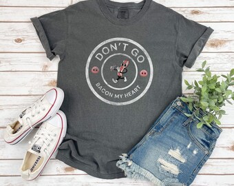 Camiseta vintage con tocino desgastado. No me gusta el tocino. Camiseta divertida con comida para el desayuno. Camiseta con colores cómodos. Regalo para amantes de la comida.