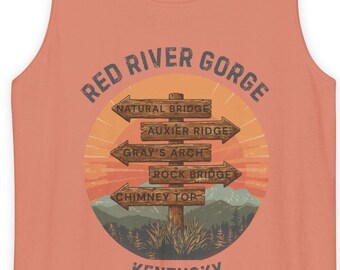 Red River Gorge Comfort Colors Tank | RRG Hikes Tank | Red River Gorge Hiker Gift |Unisex Garment-Dyed Tank Top
