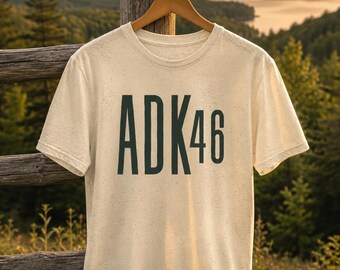 ADK 46 Shirt | Adirondack 46er Hiking T-Shirt | New York High Peaks Tee | Minimalist Hiker Gift | ADK46 Trail Shirt