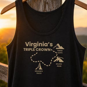 Virginia Triple Crown Shirt, McAfee Knob, Dragon's Tooth, Tinker Cliffs, hiking shirt, Appalachian Trail gift