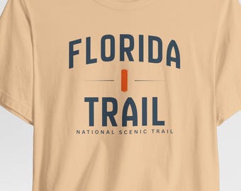Florida Trail Shirt, National Scenic Trail Hiking Tee, Florida Hiking Gift, Minimalist Outdoor Shirt, Unisex Jersey Short Sleeve Tee