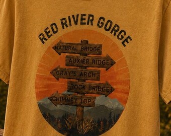 Red River Gorge Tee | RRG Hikes T-Shirt | Red River Gorge Hiker Gift Comfort Colors |Unisex Garment-Dyed T-Shirt | Kentucky Hiker Gift