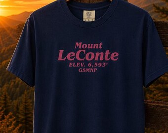 Mount LeConte Tee | Great Smoky Mountains shirt | GSMNP | Summit Shirt | Trail List tee