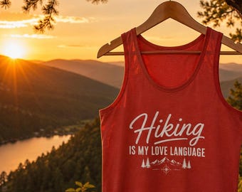 Wandeling is mijn liefdestaal T-shirt | Wandelcadeau | T-shirt voor bergliefhebbers | Avontuurlijk shirt | Cadeau voor liefhebbers van nationale parken