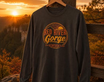Red River Gorge Kentucky Long Sleeve Shirt | Hiking Graphic Tee | RRG Climber | Gorge Hiker | RRG Gift | UofK Shirt