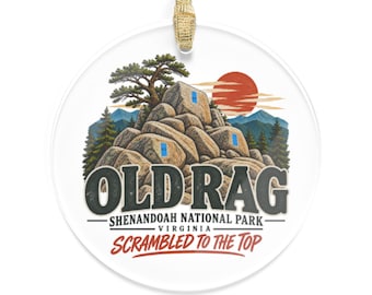 Old Rag Mountain Ornament, Shenandoah National Park Christmas Ornament, Old Rag Gift, Virginia Hiker Gift, Acrylic Ornament