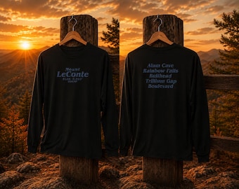 Mount LeConte Great Smoky Mountains National Park, Appalachian Trail | Hiker Gift | 2-sided Unisex Jersey Long Sleeve Tee