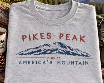 Pikes Peak Shirt, Colorado 14er Shirt, Colorado Hiking T-Shirt, Pikes Peak Colorado Gift