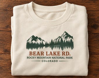 Bear Lake Road Sweatshirt, Rocky Mountain National Park Shirt, RMNP Hiking, Bear Lake Colorado Shirt, Colorado Hiking Gift, Estes Park gift