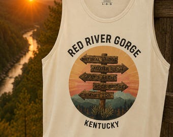 Red River Gorge Comfort Colors Tank | RRG Hikes Tank | Red River Gorge Hiker Gift |Unisex Garment-Dyed Tank Top