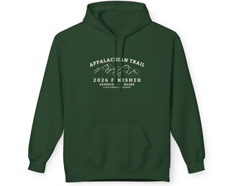 2026 Appalachian Trail Finisher, Thru Hiker Gift, Georgia to Maine Hiking, Appalachian Trail Gift, Unisex Midweight Softstyle Fleece Hoodie