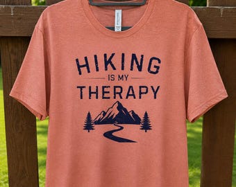 Hiking is my Therapy shirt, Vintage mountain trail tee, Hiking T-shirt, Hiker Gift for him and her, Kentucky Hiking Birthday
