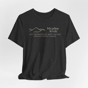 McAfee Knob hiking shirt, Virginia triple Crown, Appalachian Trail, Virginia Hiker gift, Summit Shirt, Unisex Jersey Short Sleeve Tee