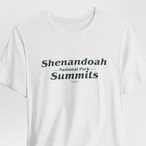 Camiseta de dos caras de Shenandoah Summits / Senderos del Parque Nacional Shenandoah / Old Rag, Stony Man
