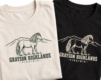 Grayson Highlands Hiking Gift, Virginia Hiker Gift, Wild Ponies Shirt, Appalachian Trail shirt, Unisex Jersey Short Sleeve Tee