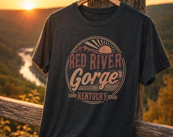 Red River Gorge Kentucky Retro Tee, RRG National Recreation Area, Kentucky gift, Trail lover, Climber Gift, UK Shirt, EKU Shirt, Hiker Gift
