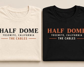 Half Dome Shirt, Yosemite National Park T-Shirt, Half Dome Cables Hiking Tee, California Hiking Shirt, Hiker Gift, Unisex Softstyle T-Shirt