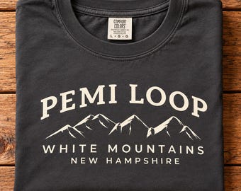 Pemi Loop Shirt, Pemigewasset Loop Hiking Shirt, New Hampshire Tee, NH Hiking Gift, Hiker Trail Shirt,  Unisex Garment-Dyed T-shirt