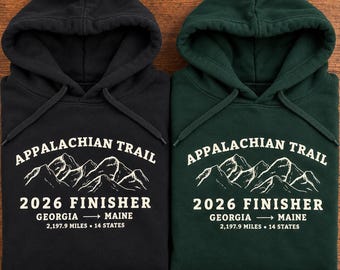 2026 Appalachian Trail Finisher, Thru Hiker Gift, Georgia to Maine Hiking, Appalachian Trail Gift, Unisex Midweight Softstyle Fleece Hoodie