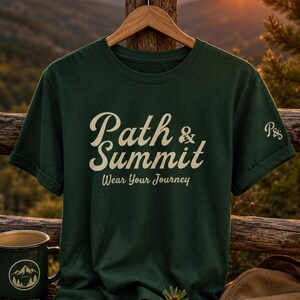 Path & Summit Shirt, Wear Your Journey outdoor lover Tee, Hiking Gift, Trail lover unique gift, Unisex Jersey Short Sleeve Tee