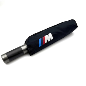 BMW M Series Compact Umbrella – Automatic Folding Umbrella with Carbon Fiber Handle & Tricolor M Logo – Gift Boxed