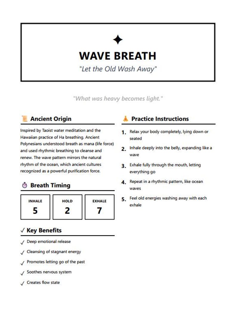 Bundle| Sacred Breathwork Cards &amp; Guide| 9 Breathing Techniques (digital PDF) - Etsy