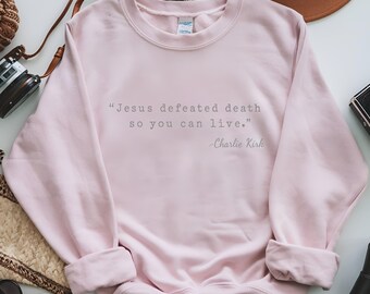 Christian Gospel DTF Transfer: Jesus defeated death, Sublimation Design PNG (Digital Download)