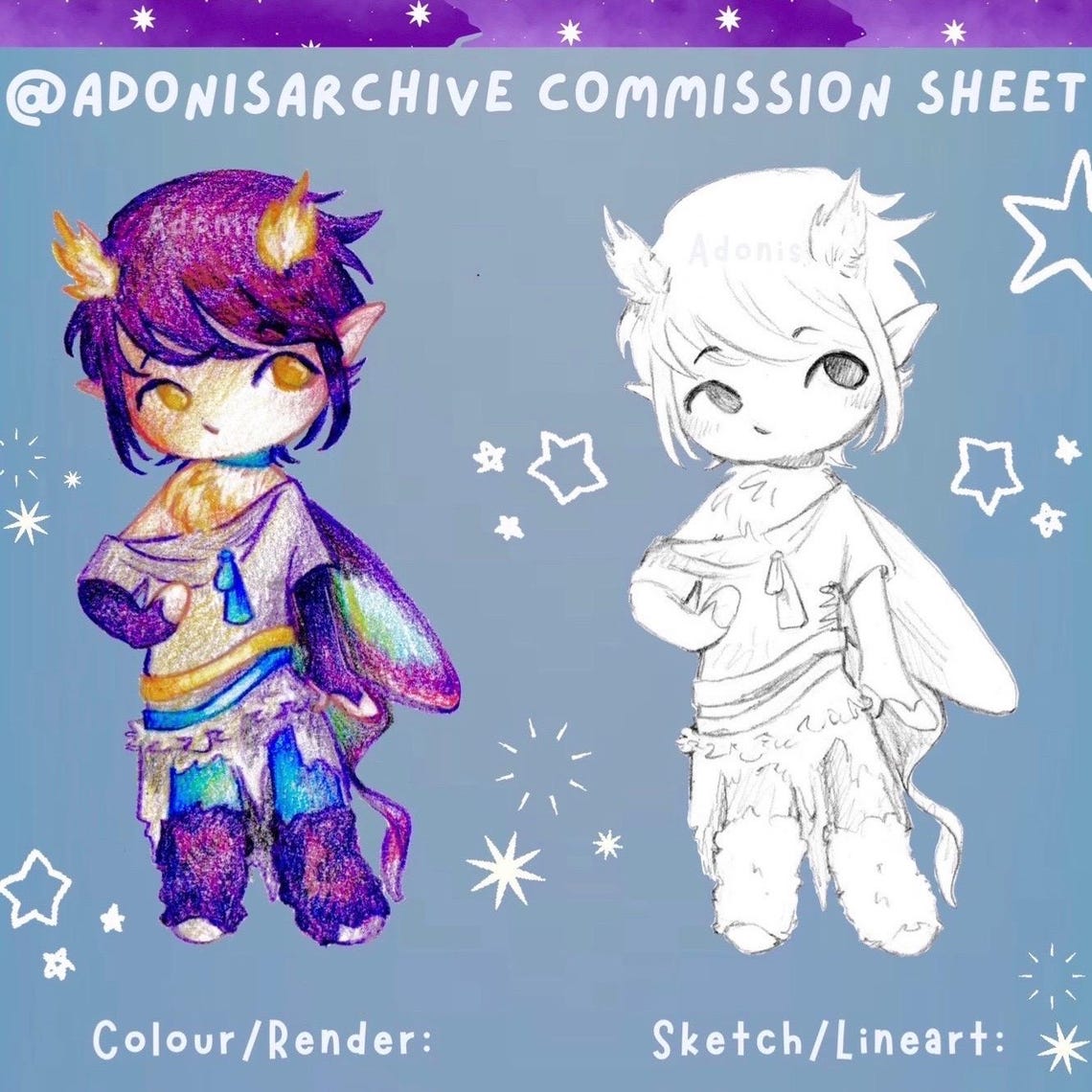 Chibi Art Commission – Stylized Traditional Artwork (digital Download ...
