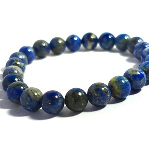 Bracciale in lapislazzuli naturale AAA per donne e uomini, braccialetto dell&#39;amicizia, braccialetto rotondo con pietre preziose curative in cristallo blu, braccialetto in lapislazzuli