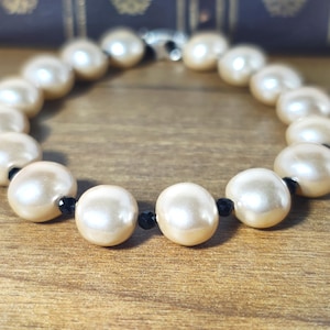 Dainty Pearl Bracelet: Sterling Silver Beaded Bracelet, Bridesmaid Jewelry
