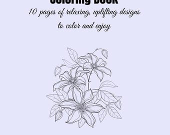 Libro para colorear con citas inspiradoras / Descarga digital de 50 páginas / Libro para colorear para adultos: relajante y consciente